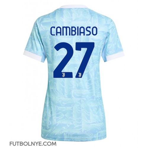 Camiseta Juventus Andrea Cambiaso #27 Visitante Equipación para mujer 2025-26 manga corta